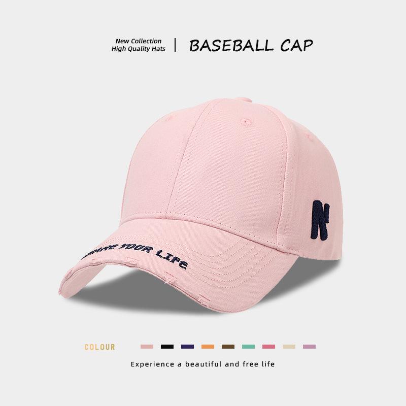 

The new simple and versatile baseball cap for men and women couples has a large head circumference, a wide brim, a soft top, and a small peaked cap. adjustable розовый