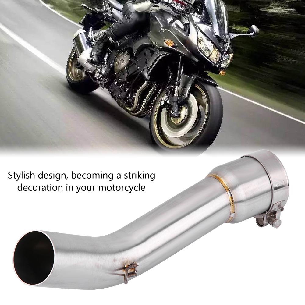 Motorcycle Full Exhaust System Middle Pipe Link Connect for Yamaha FZ1 FZ1 N 2006 2015