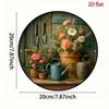 Vintage Floral Garden Metal Poster Peonies Daisies Wall Decor Home