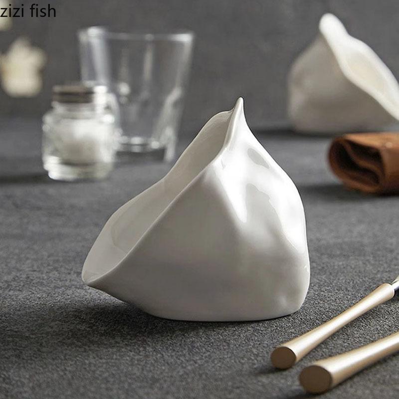 Creative Flower Shaped Ceramic Bowl Dessert Snack Bowl Dim Sum Bowl Sushi Bowls Appetizer Bowls Restaurant Specialty Tableware