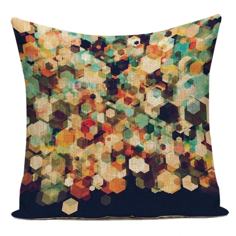Vintage Flower Printed Throw Pillow Cover Sofa Chair Cushion Covers Home Decorative For Chair Seat Bedroom Square Pillowcase