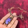 Copper Charoite Necklace Copper Wire Wrapped Necklace Adjustable Chain Necklace Gemstone Copper Jewelry Handmade Necklace Anniversary Gifts