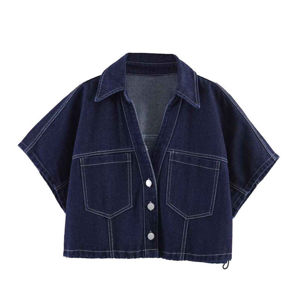 European and American style, new women's fashion, fashionable, versatile, fashionable denim jacket set