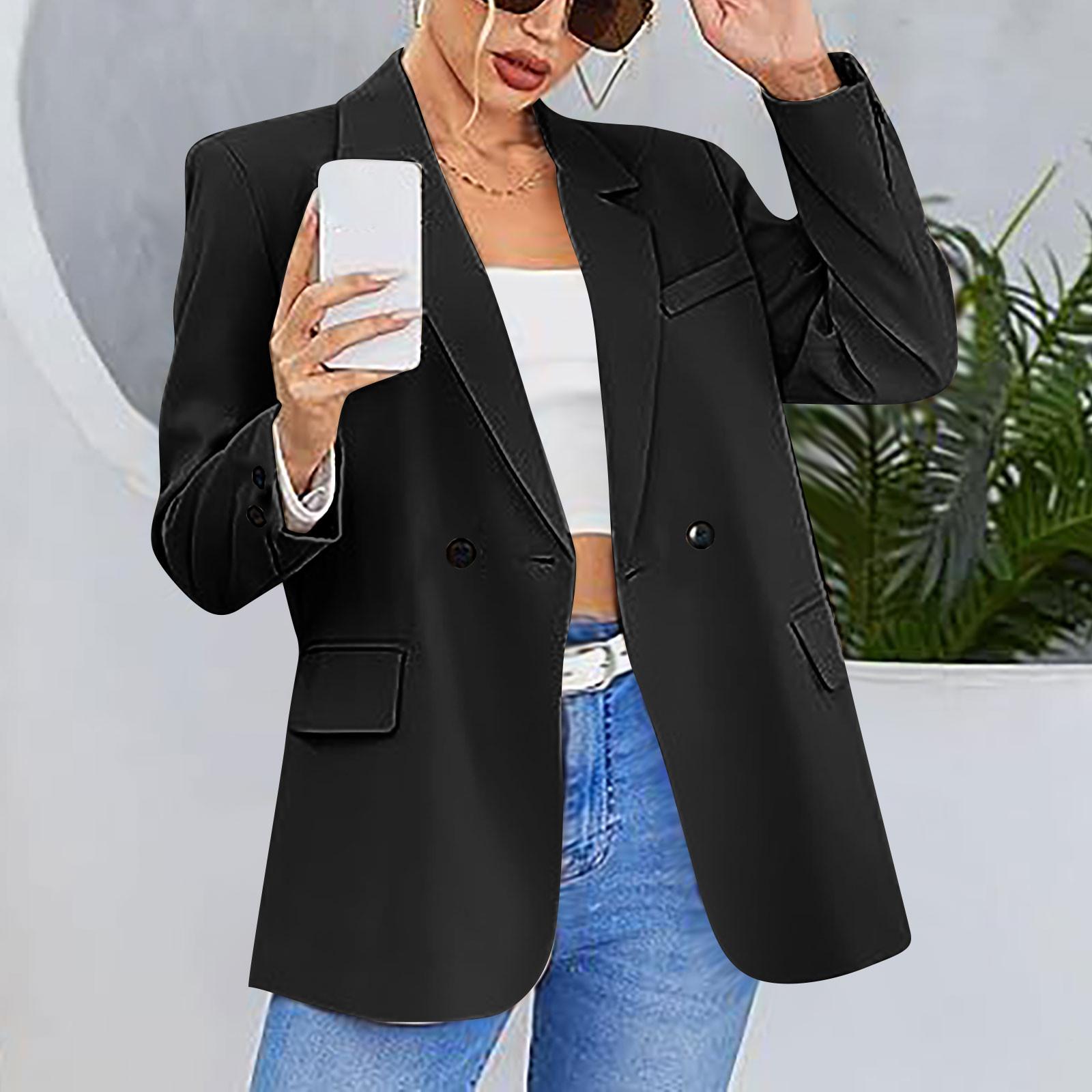 

Женская куртка с лацканами, сплошной цвет, украшение на пуговицах, тонкий кардиган L