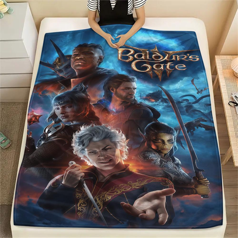 Baldur's Gate Print FlAannel Blanket, High quality Comfortable for All Seasons, Home Decor, Warmth and Comfort
