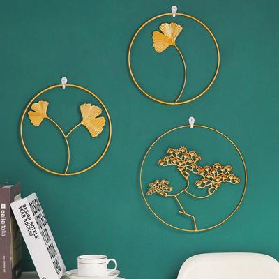 Eisenkunst Wandbehang Ornamente Nordischer Stil Ginkgoblatt Wanddekoration Schlafzimmer
