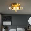 Creative Crystal Chandelier Ceiling Light Indoor Decor Golden Chandelier Design Ceiling Lamp For Parlor Dining Bedroom Kitchen