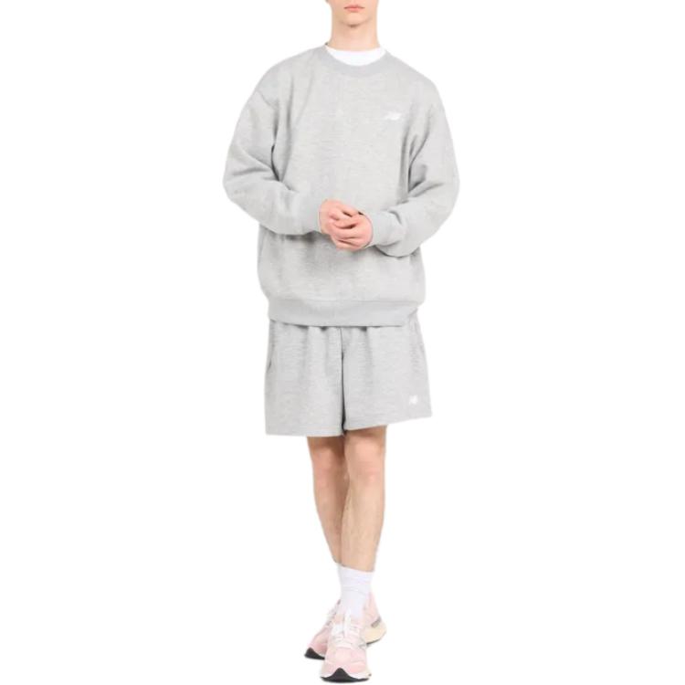 Men's Sweatshirt New Balance Sport Essentials Fleece Crew Sweatshirt Men's Gray