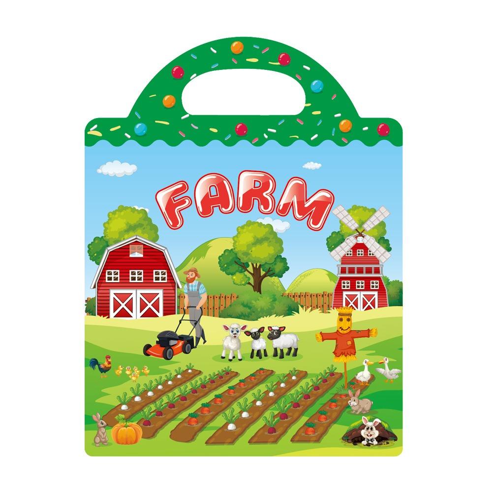 Sticker Books Early Education Concentration Training, Animal Dinosaur Decorative Sticker Books