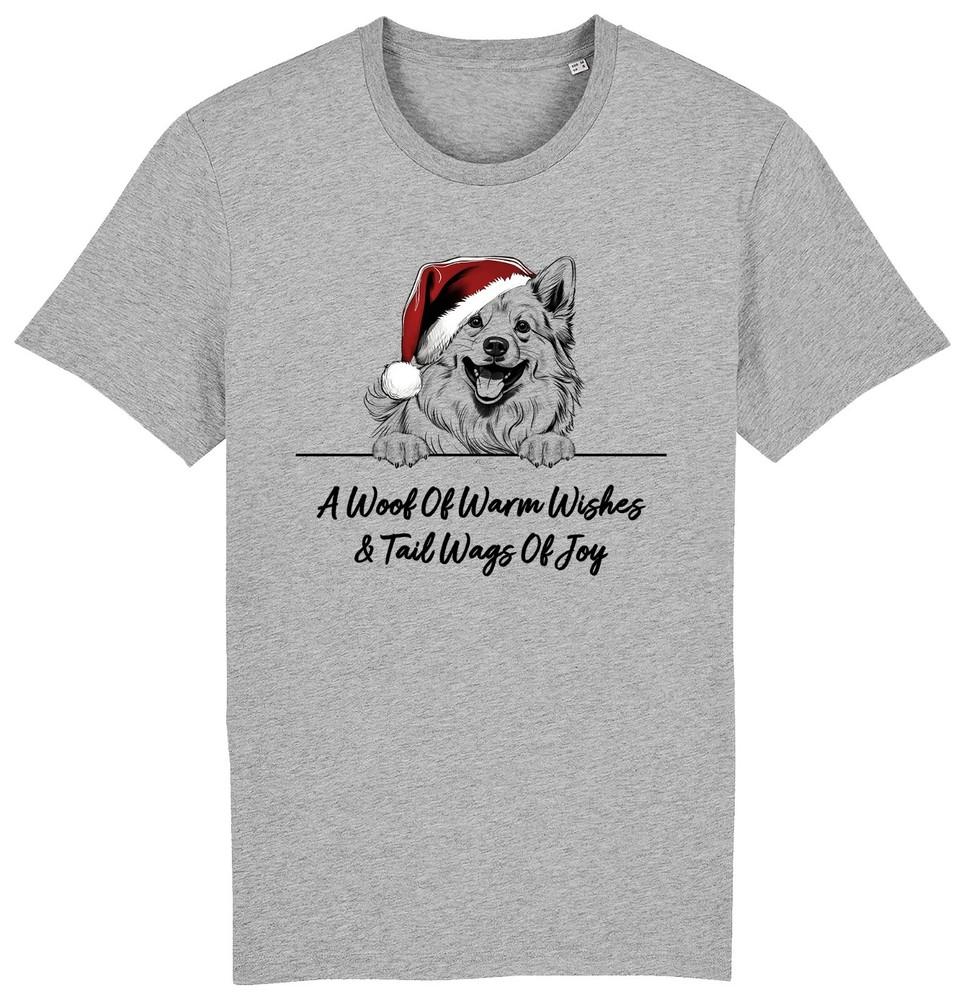 

FINNISH SPITZ Christmas Dog T-Shirt Adults Kids Woof Wishes Tail Wags Xmas Gift 3XL