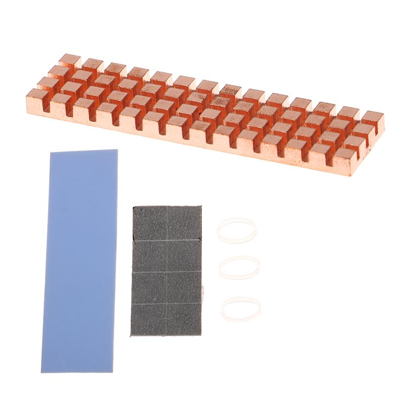 1 Set Computer Cooler Copper Radiator Accessory PC Notebook SSD Heat Sink For M.2 2280 PCI-E NVME With Thermal Pad Heatsink