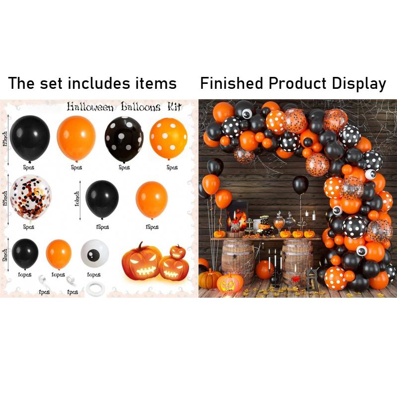 

Halloween Balloon Arch Set Spider Foil Balloon Ghost Eye Balloon Halloween Party Decoration 1 set