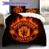 Man Utd Sängkläder Täcke Set Örngott Kuddfodral Heminredning Födelsedagspresent (1 * påslakan + 2 * örngott, utan kärna)