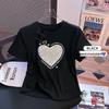 Plus Size Women's Buckle Letter Print Short Sleeve T-shirt: 2025 Summer Loose, Slimming, Casual, Versatile Top