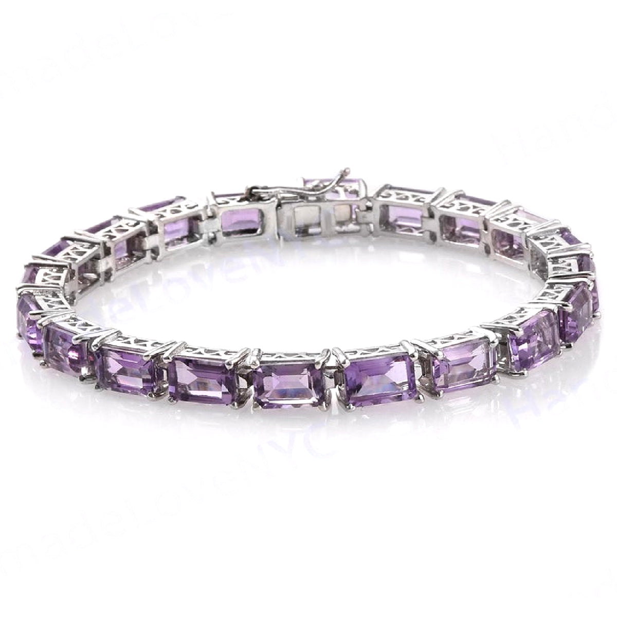 

Tanzanite Tennis Bracelet -925 Sterling Silver Gold Plated