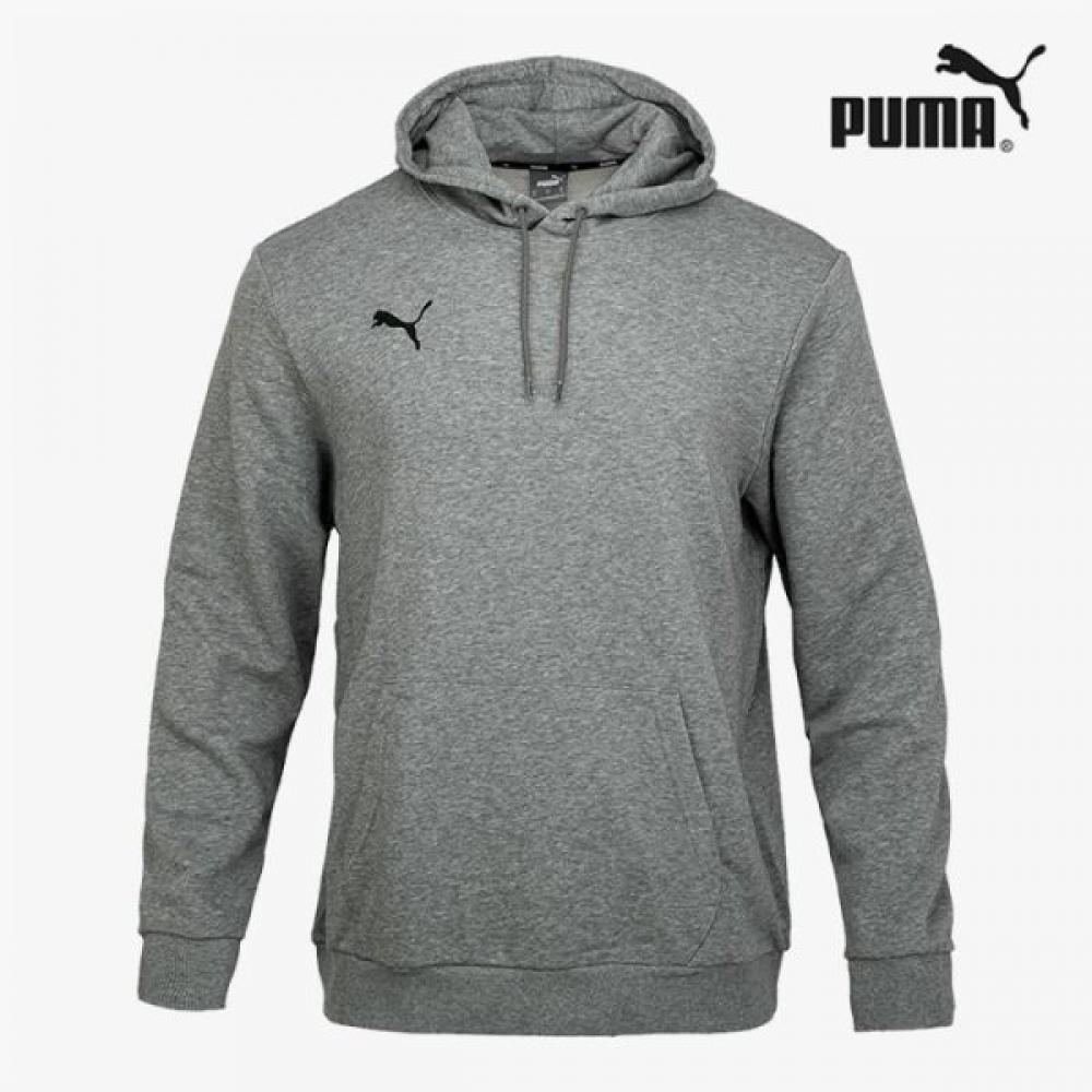 Puma Men S caSual Gray Long Sleeve Hoodie Activewear Team Goal 23