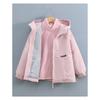 Kids Girls Waterproof Fleece Lined Detachable Thick Winter Jacket For Big Kids