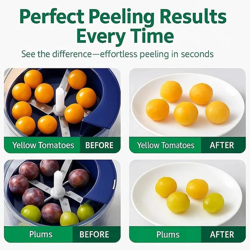 Automatic Grape Peeler, Electric Garlic Peeler, Small Household Rechargeable Fruit Kitchen Tool, Commercial Smart Fruit Machine.