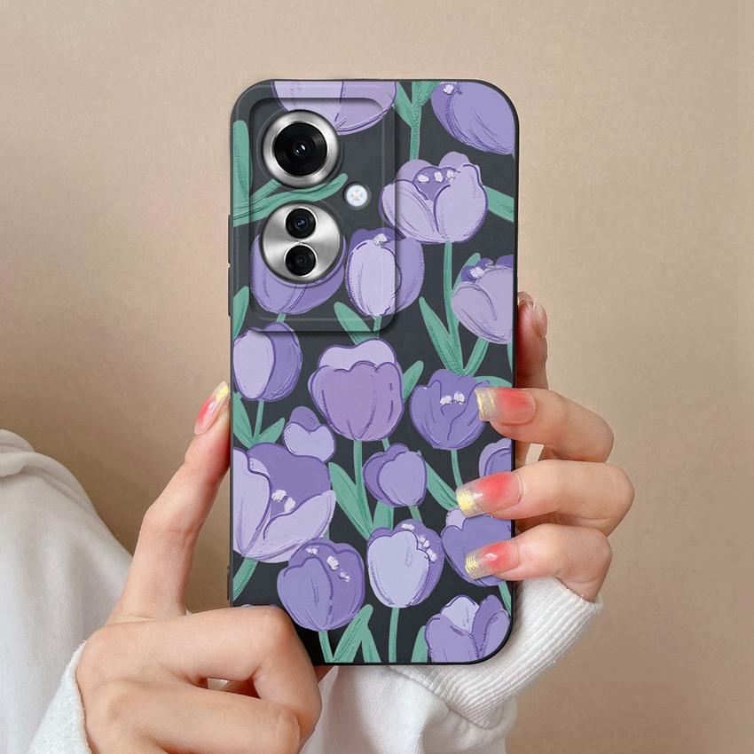 Sacs pour téléphone pour Oppo F25 Pro F23 Realme C20 C25 C30 C31 C33 C35 Narzo N53 N63 Motif Arbre de Coco de Plage Étui de Protection en Silicone Liquide pour Coque Oppo