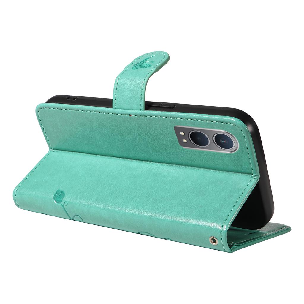 For OnePlus Nord CE4 Lite 5G/Oppo K12x 5G (China) PU Leather Cases Flower Pattern Wallet Stand Phone Cover with Strap
