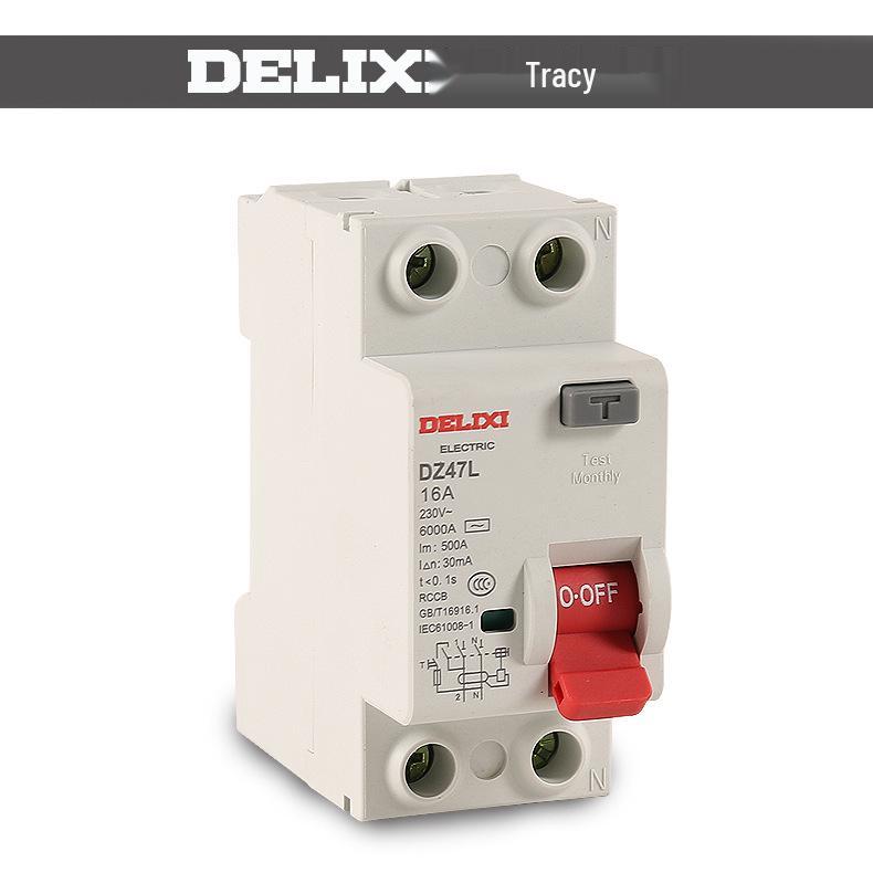 Delixi Mini Circuit Breaker DZ47L 2P/4P with Earth Leakage Protection, 63A/100A for Household Use
