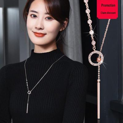 Elegant Long Women's Sweater Necklace: Versatile High-End Pendant for Cross-Border Fashion