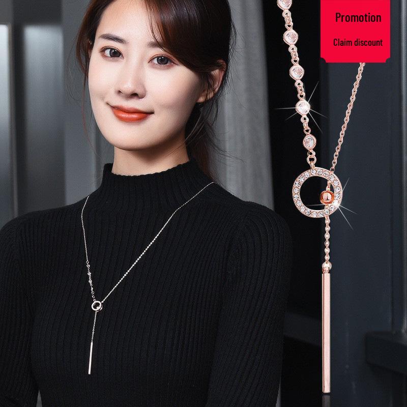 Elegant Long Women's Sweater Necklace: Versatile High-End Pendant for Cross-Border Fashion