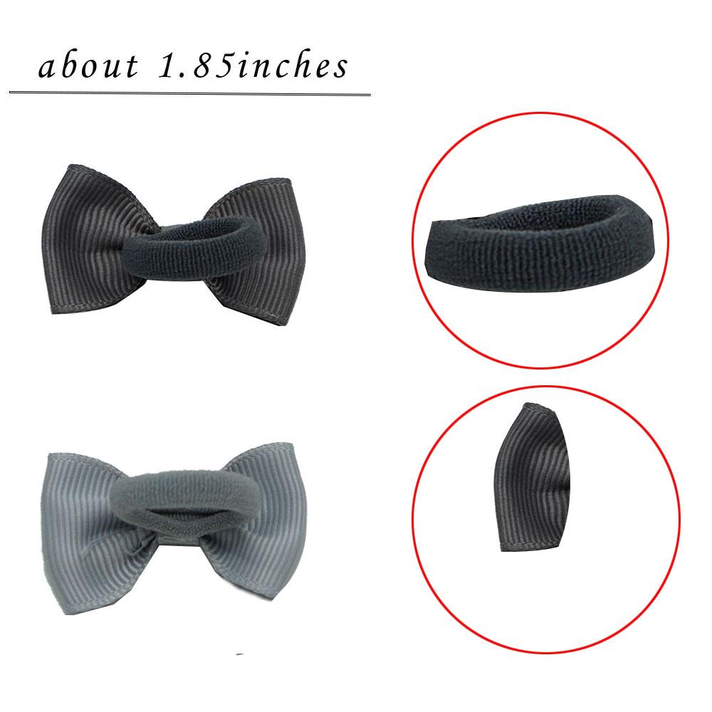 Baby Girls Hair Ties 2 inches Hair Bows Rubber Band Ribbon Hair Bands Ropes for Infant Children Gift 40 Colors in Pairs