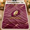 Flannel BlanketQueensland Maroons Custom Name Text Personalized Soft Warm Throw Blanket Home Decor Gift