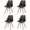 Day and Night - Day and Night Dining Chairs 4 Pcs Black Plastic