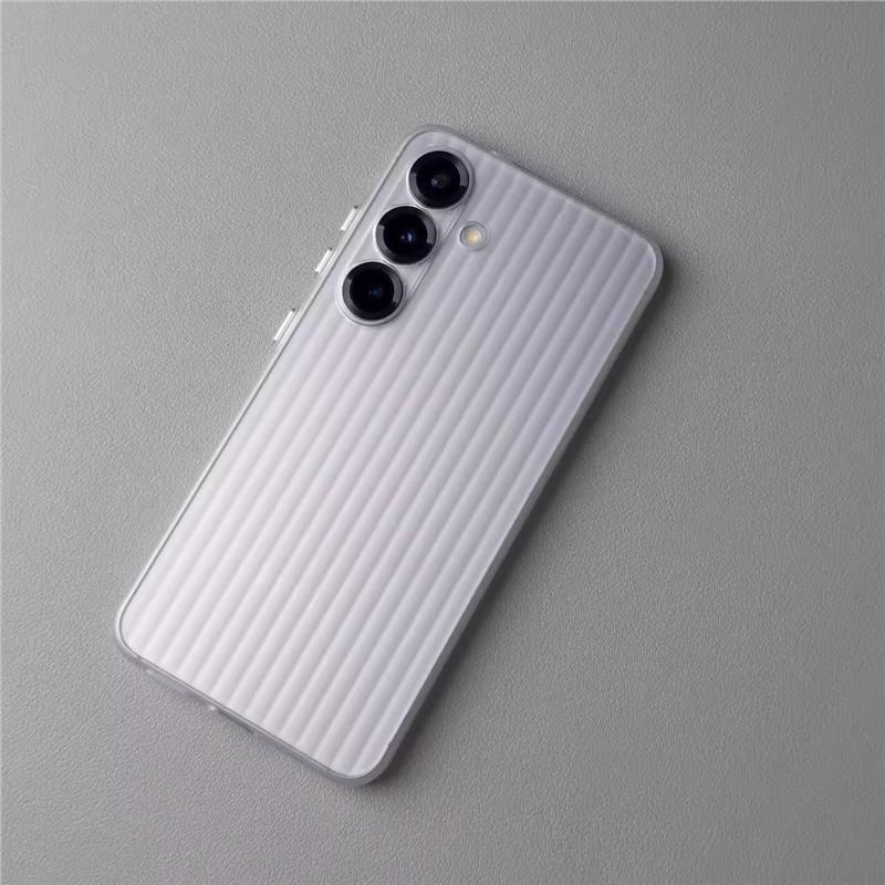 Applicable to Samsung s25 mobile phone case s25Ultra ice matte white matte hard case s24Ultra luggage stripe