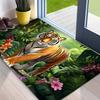 Tiger-Themed Soft Jungle Print Rug, Machine-Washable Wildlife Decorative Mat for Doorway Living Room Bedroom