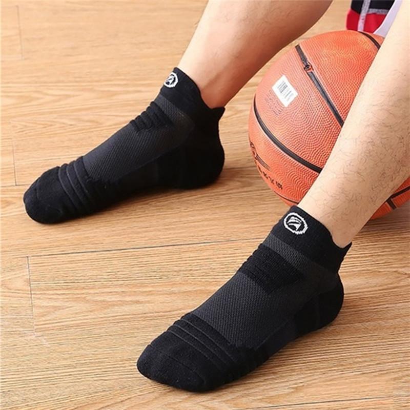 Men's Sports Towel Thick Basketball Sock Ankle Terry Winter Warm Solid Color Men Large Size Cotton Short Socks