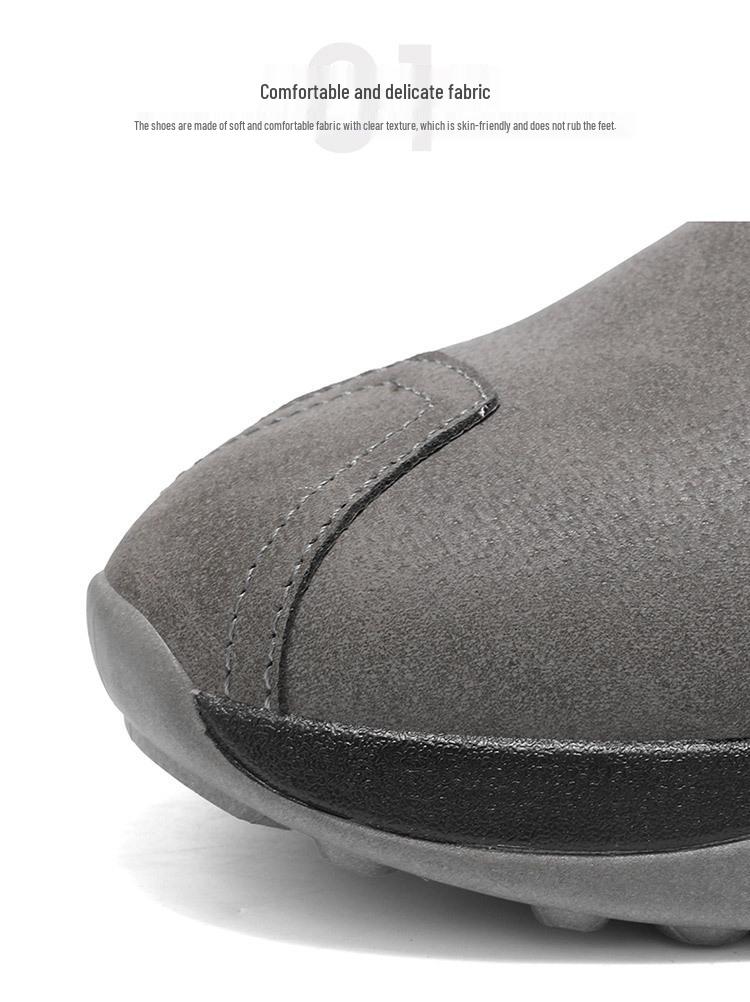 Men's One-Step High-Top Winter Sneakers: Velvet-Lined, Warm, Non-Slip Casual for Work & Driving