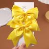 2/3Pcs/Set Lovely Solid Color Ribbon Bows Hair Clip for Kids Girls Hairpins Barrettes Handmade Headwear Baby Hair Accessories