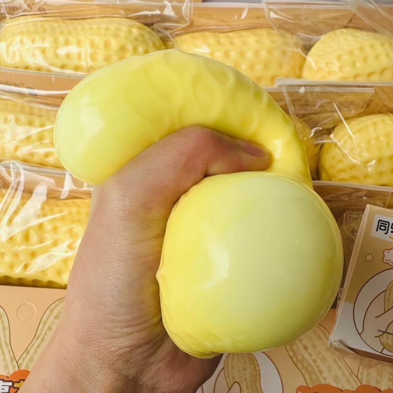 Squishy Peanut Squeeze Toy Simulated Peanuts Fidget Toy Slow Rising Food Squishy Toy Asmr Sensory Anti Stress Gift For Friends