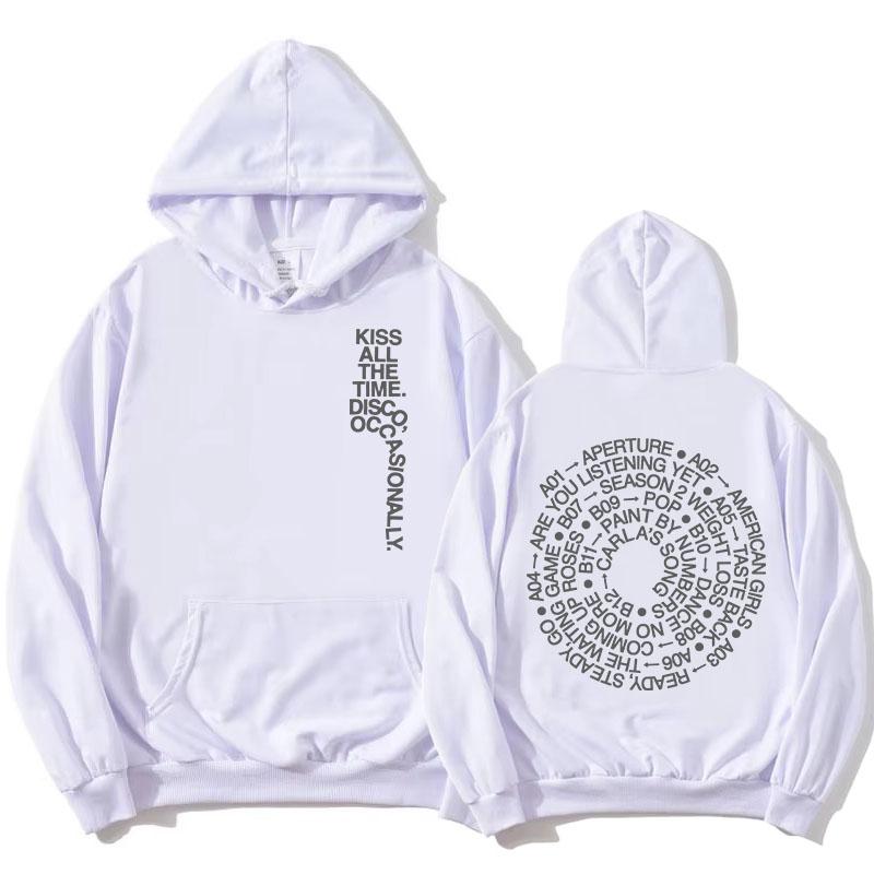 HarryStyles KISS ALL THE TIME. DISCO, OCCASIONALLY. Hoodies Album Graphic Print Sweatshirts Women Clothing Fleece Hoodie