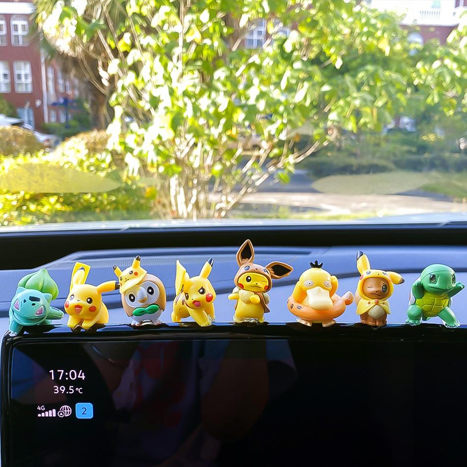 6/8pcs/set Pokemon Pikachu Figures Model Collection 2-4CM Pokémon Anime Figure Toy Dolls Kawaii Girl Boy Birthday Gifts