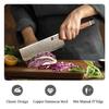 XINZUO Newest Style 7'' Inches Nakiri Knife 37 Layers Real Tricolour Copper Damascus Steel Kitchen Butcher Cleaver Fish Knife