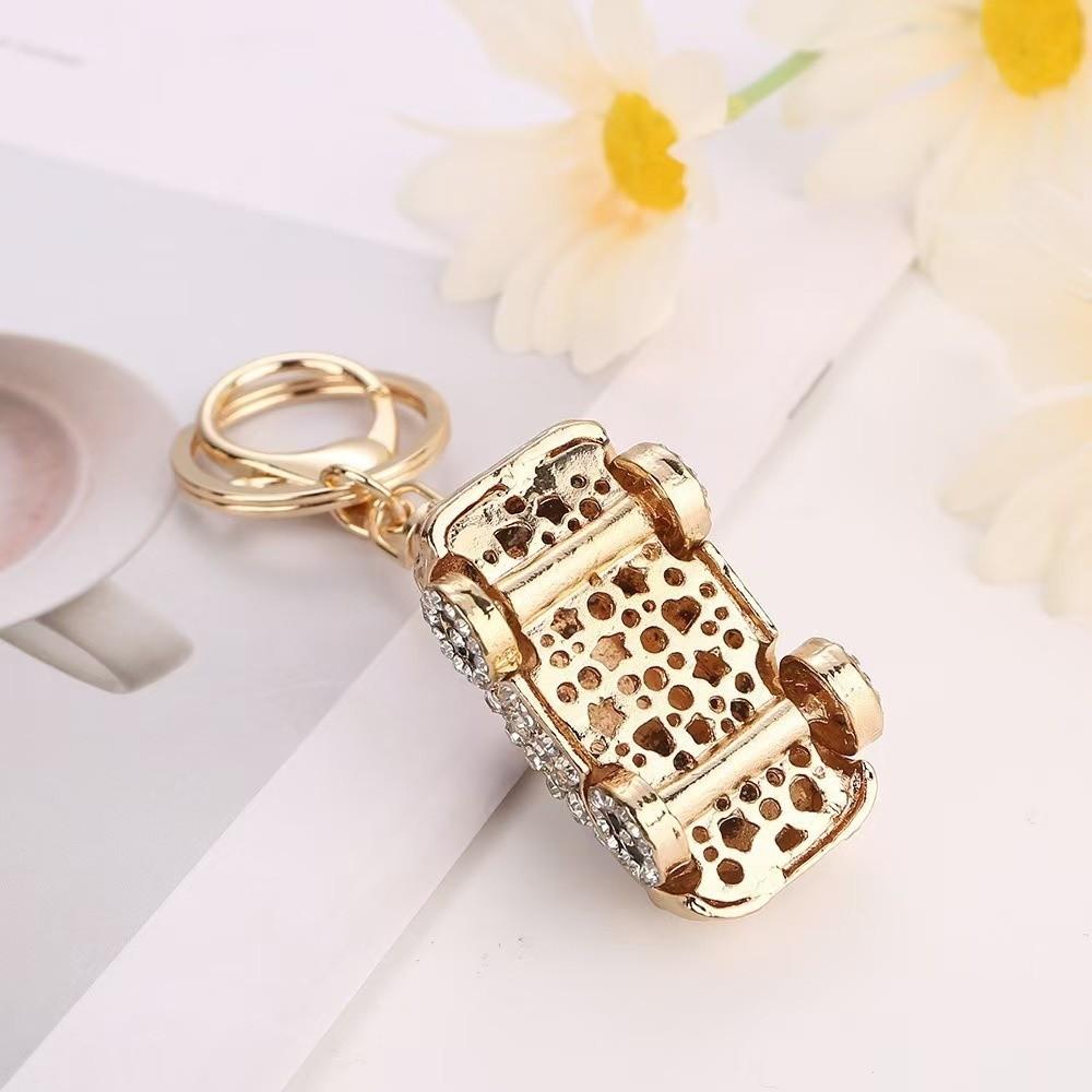 Crystal Charm Crystal Car Key Chain Mini Metal Keychain Creative Handbag Decoration Pendant  Gifts