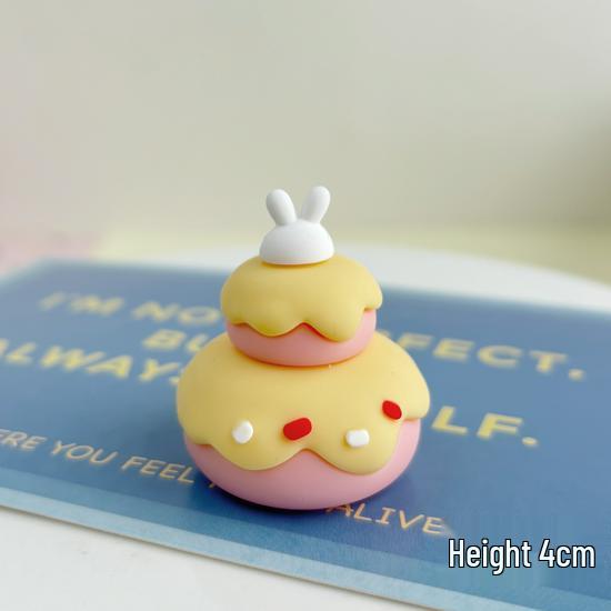 3D Weiche Gummi Mini Cupcake Dekoration Ornamente für Kindergeburtstagsverkleidung