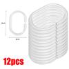 Transparent Shower Curtain Ring C Type Shower Curtain Hook Hanger Ring Reusable Bathroom Curtain Hooks Clip Bathroom Accessories