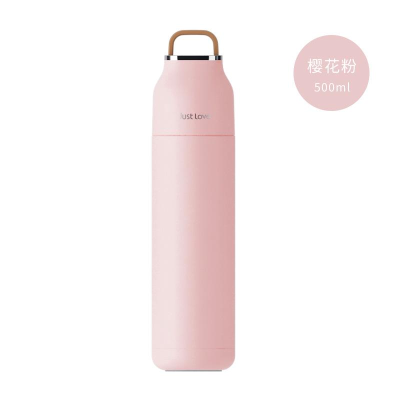 500ML Stainless Steel Thermal Cup Insulated Vacuum Flask Sports Water Bottle for Iced Coffee Travel Car Gift Cup Customizable