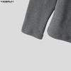 INCERUN Mens V Neck Slim Fit Long Sleeve T Shirt Lightweight Casual Basic Te Tops