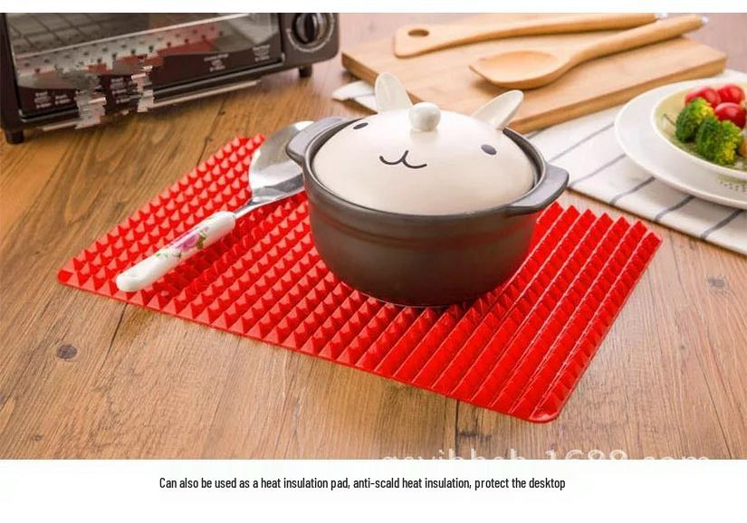 Silicone Pyramid Non-Slip Heat-Resistant Baking Mat for Desserts and Chocolate