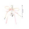 Elegant Pearls Bows Bag Pendant Practical Keychain Heart Shape Phone Ornament Keyring for Purse Handbag Decoration