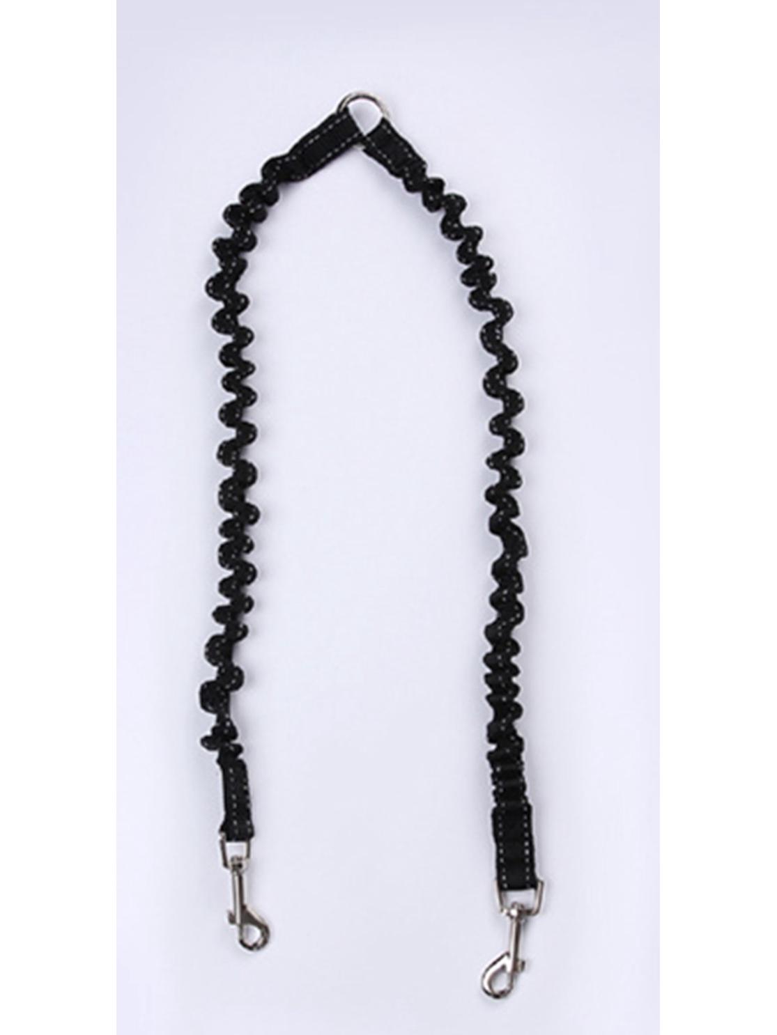 

Эластичный поводок для собак с двумя концами, с возможностью натяжения одним движением, с регулируемыми буферами 2.0CM*50CM, 104g чёрный