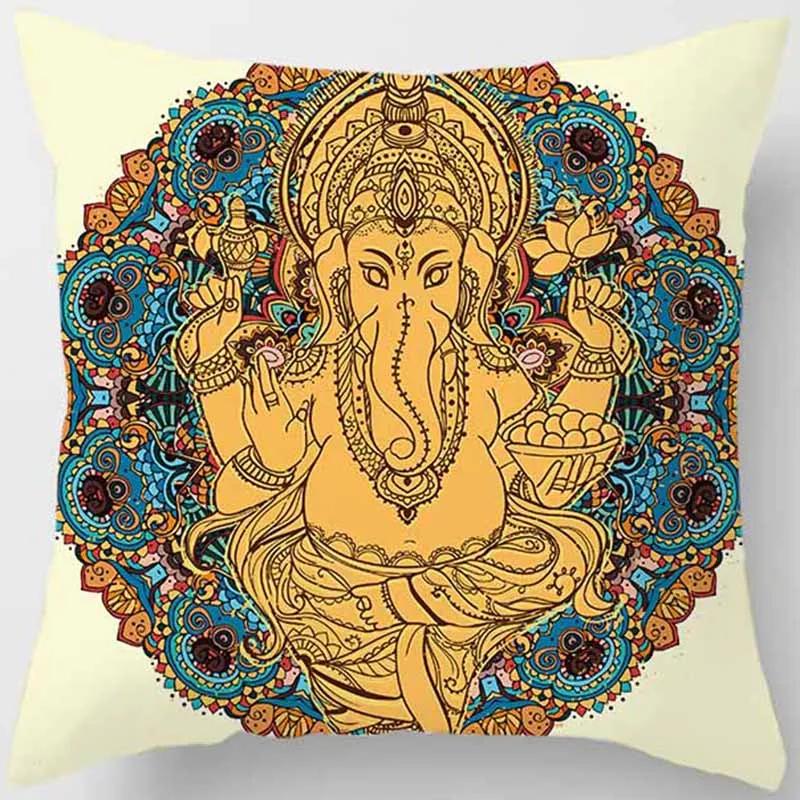 Mysterious Vintage Religious Yoga Symbol Pillowcases Home Decor Housse De Coussin Cojines Decorativos Para Sofá Poduszka
