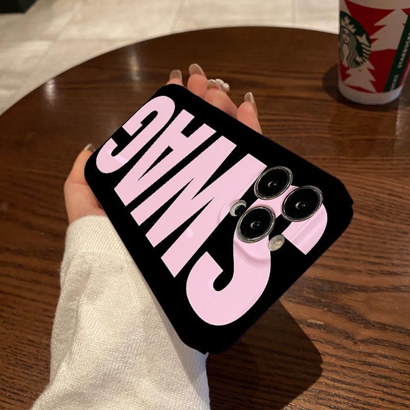 Luxury Y2K Style SWAG Glossy Film Hard Phone Case for Samsung Galaxy A37 A57 A17 A07 A16 A56 A55 A35 A15 A54 A05 A14 4G 5G