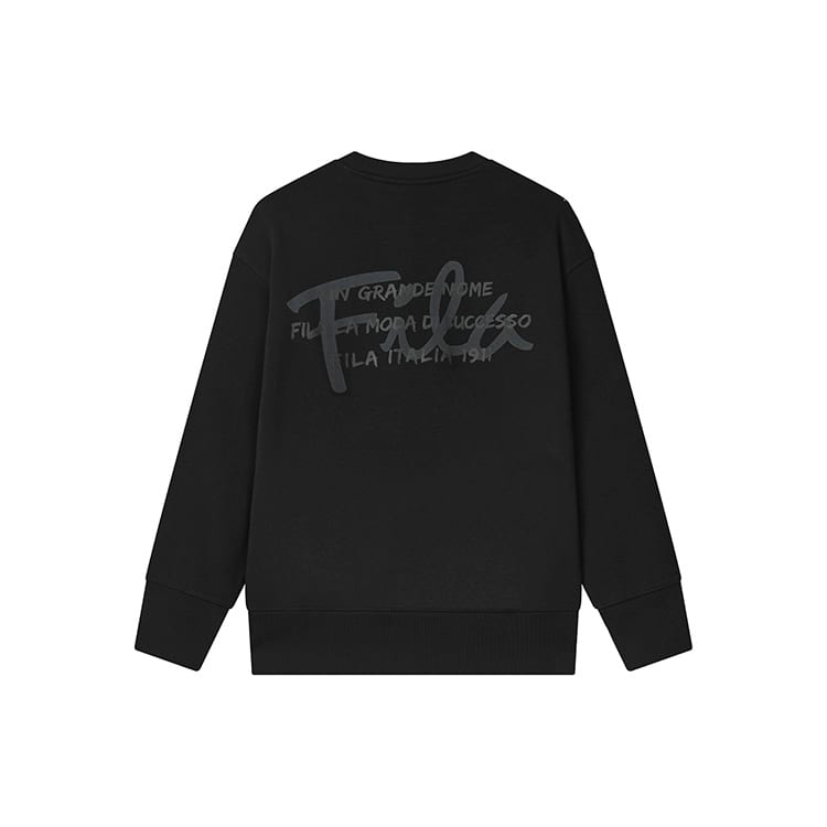 Fila Sweatshirts Unisex Jet Black Crew Neck Moderate Regular F11U248201F-BK